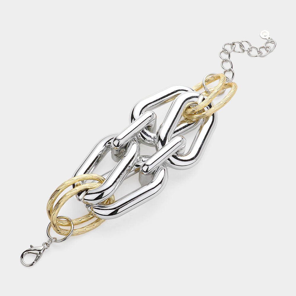 Chunky Two Tone Bracelet