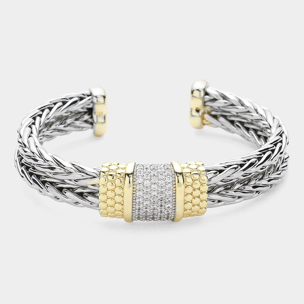 Two Tone Braided Bracelet
