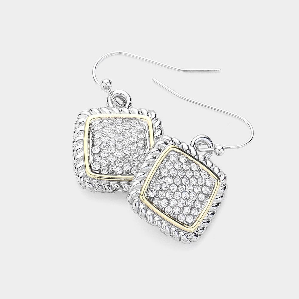 Bling Square Earrings