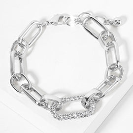 Oval Linked CZ Bracelet