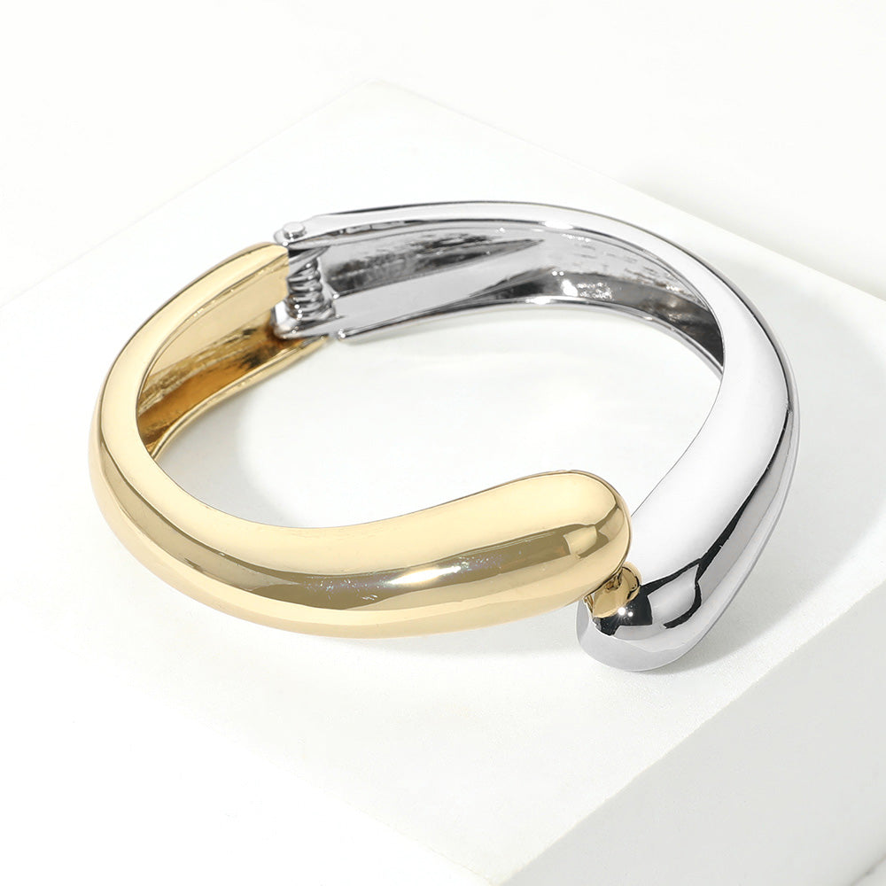 Two Tone Hinged Bracelet