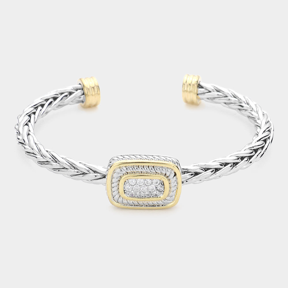 CZ Rectangle Cuff