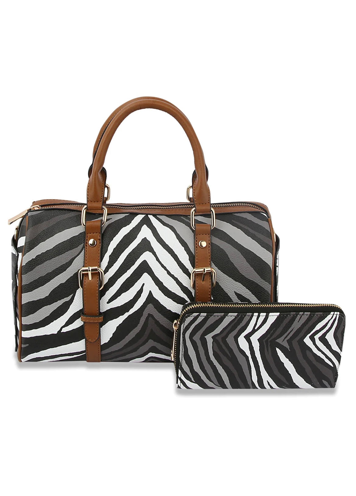2-in-1 Animal Print Handbag