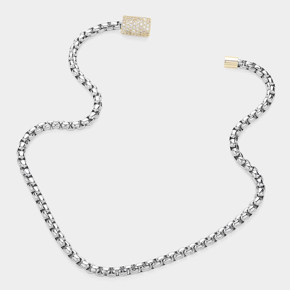 Two Tone Magnetic Necklace