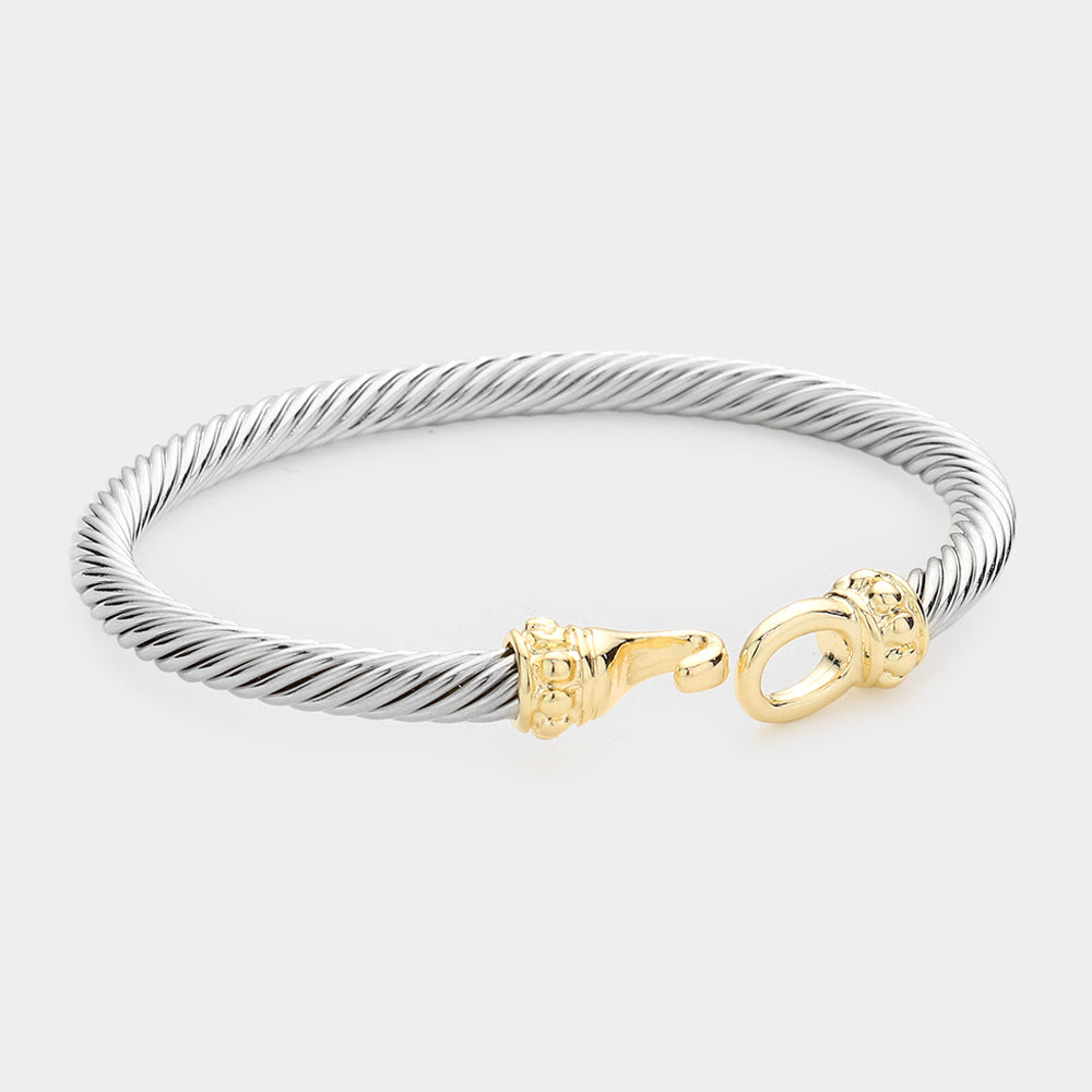 Two Tone Hook Bracelet