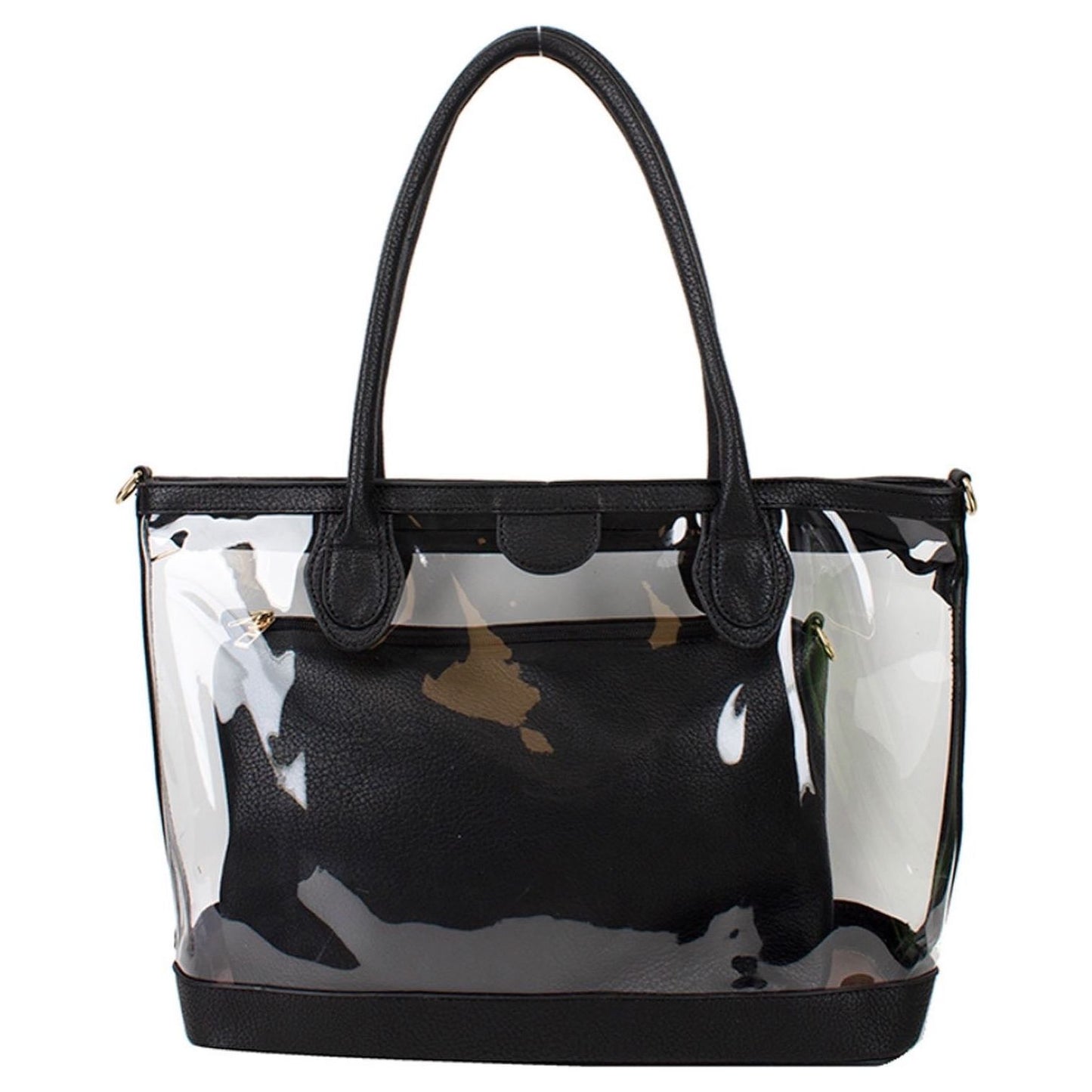 2-in-1 Clear Tote w/Crossbody