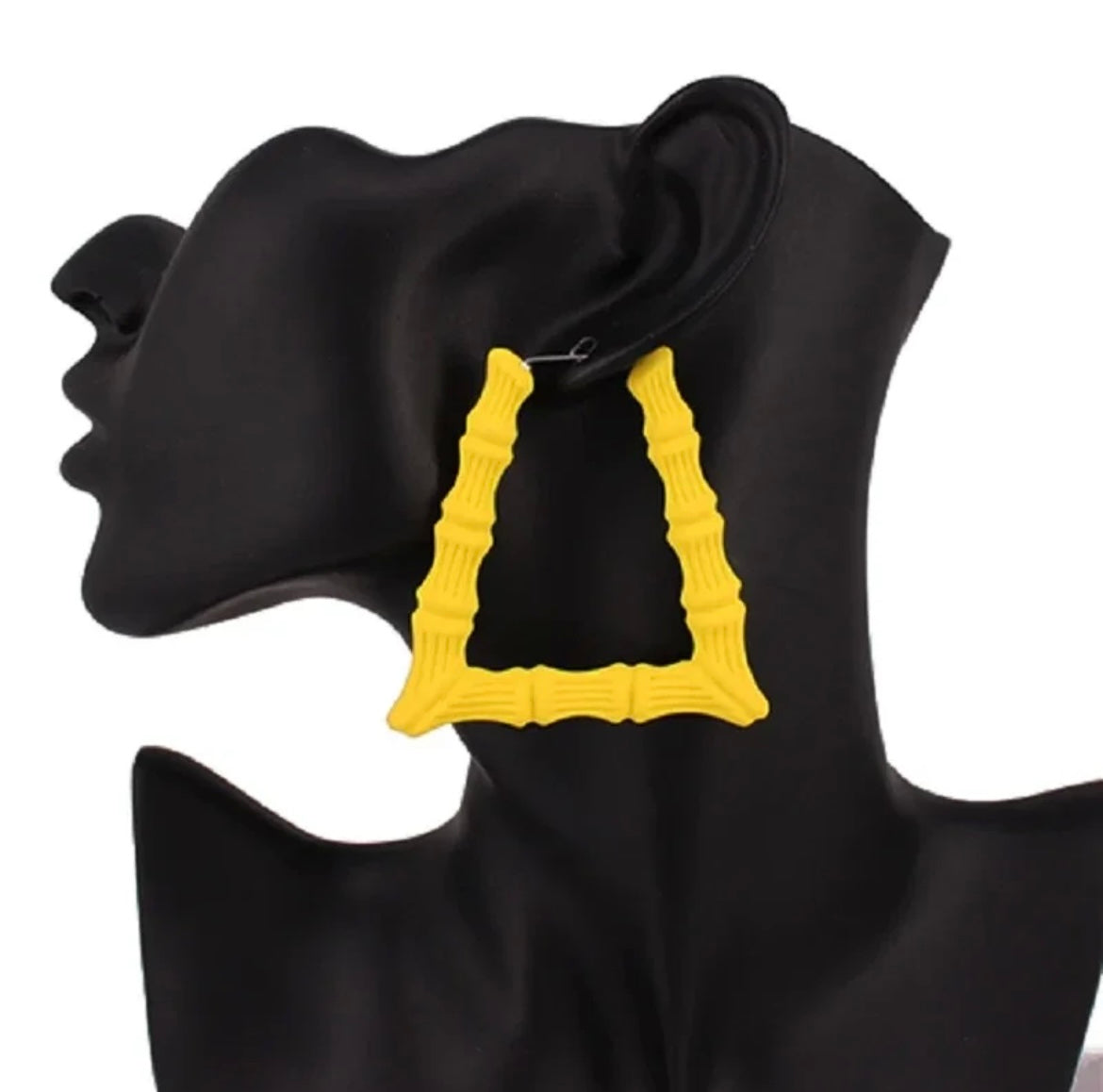 Square Bamboo Matte Earrings