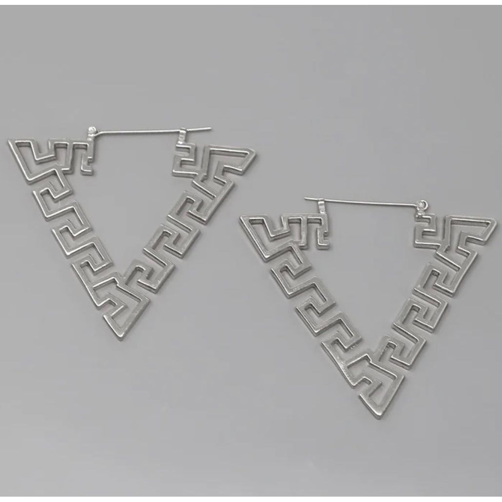 Maze Triangle Earrings