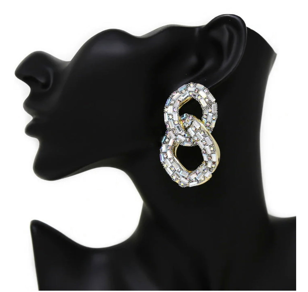 Chunky Link Bling Earrings