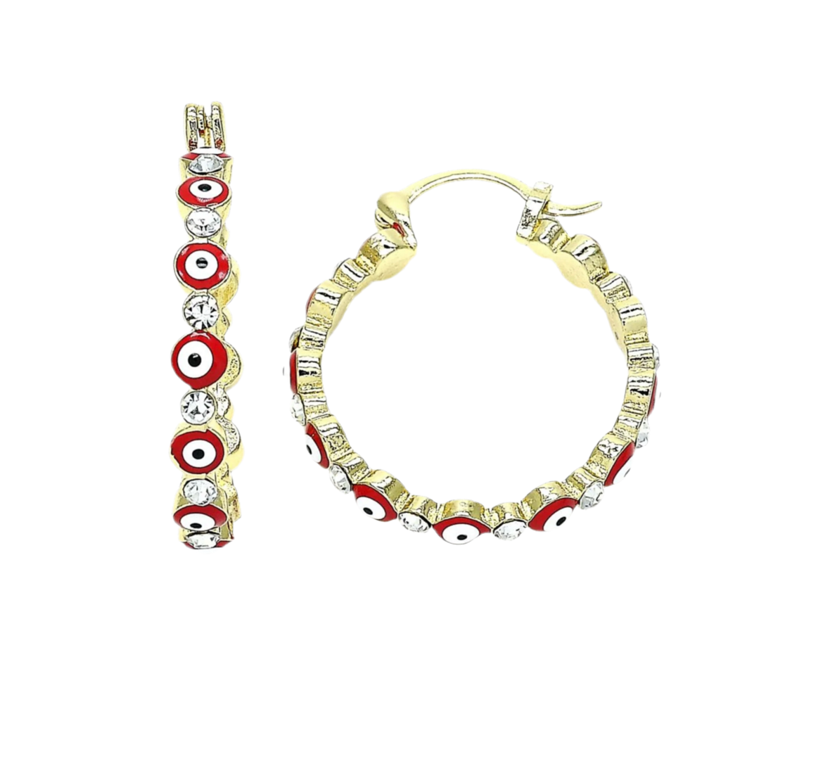 Evil Eye Hoop Earrings