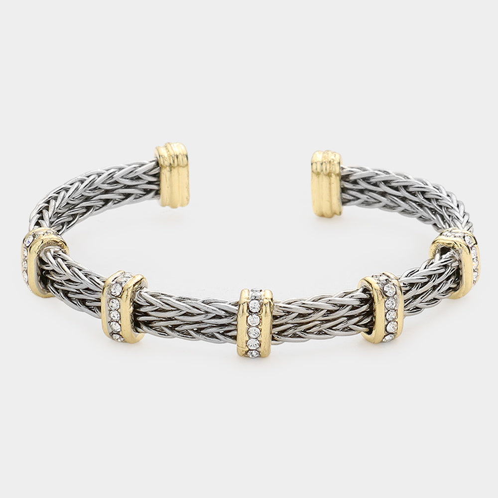 Two Toned Cubic Zirconia Bracelet