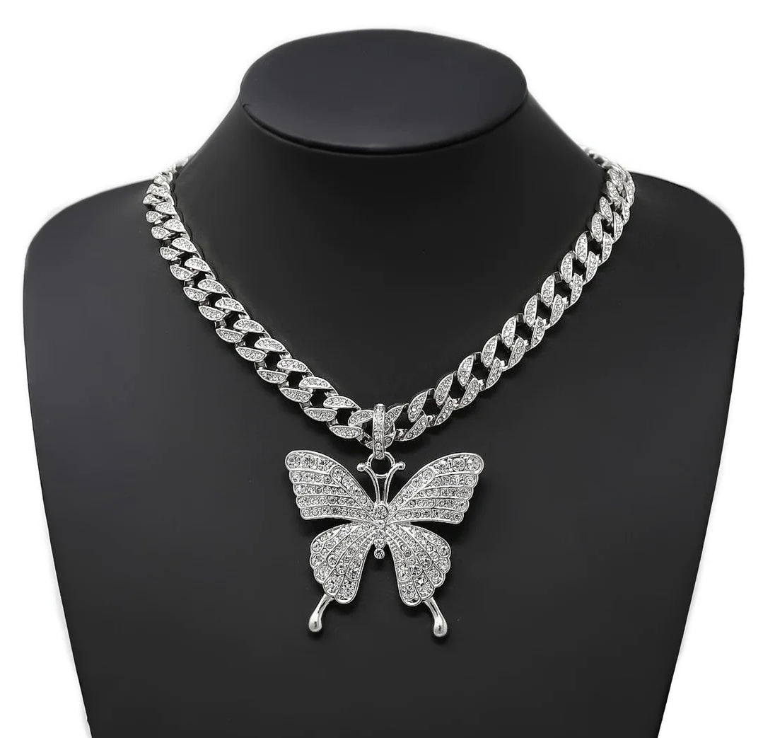 Bling Butterfly Necklace