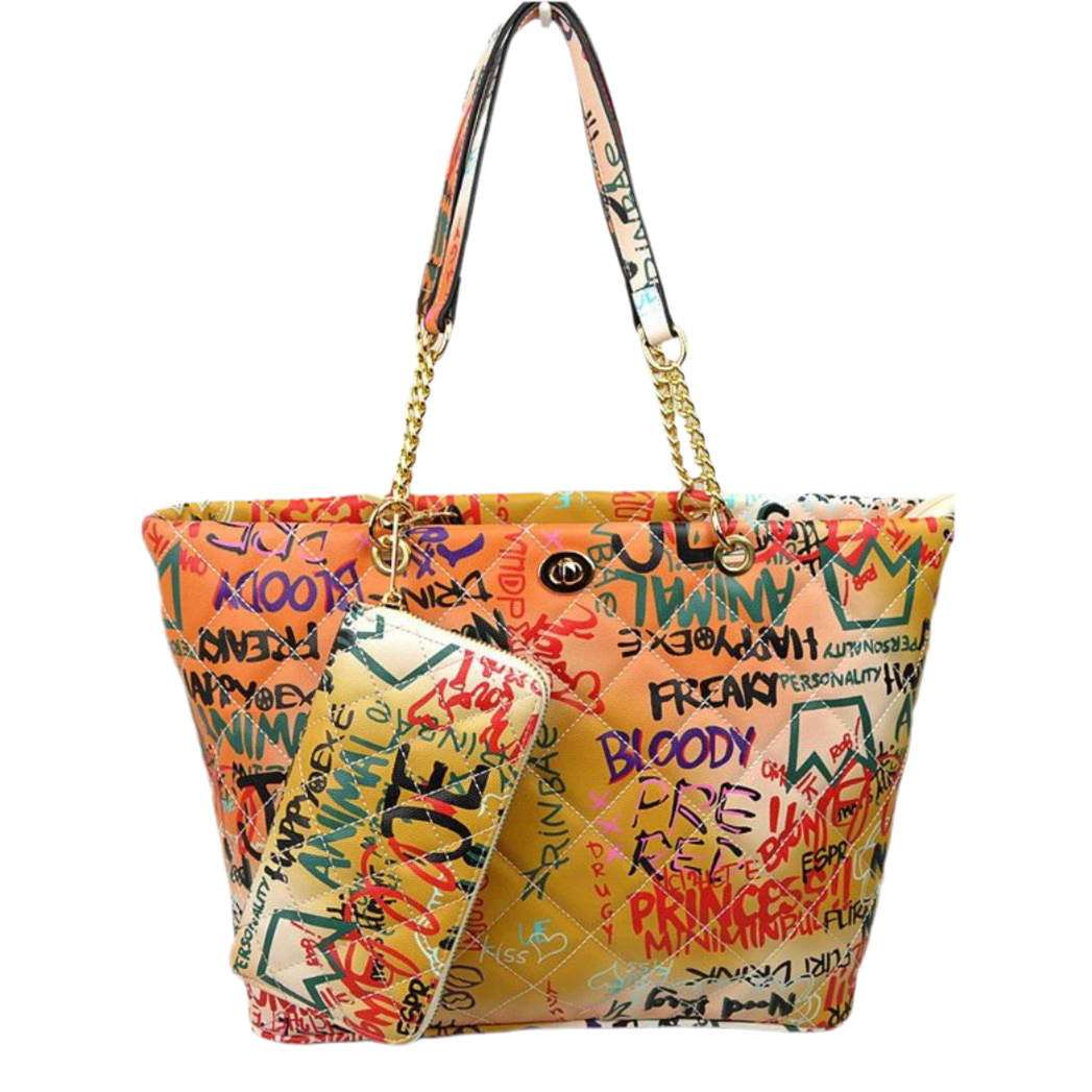 2-in-1 Graffiti Handbag