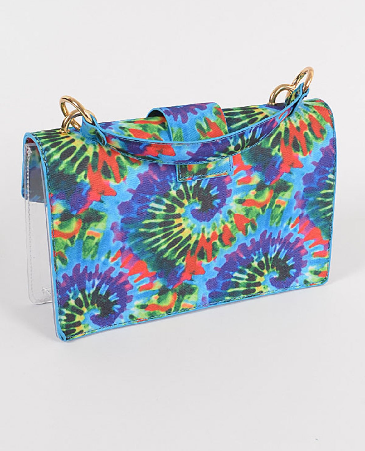 2-in-1 Tie Dye Clear Handbag with/Crossbody