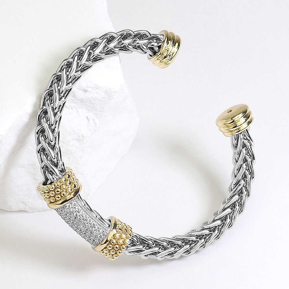 Two Tone Cuff Bracelet