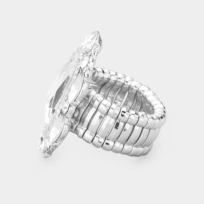 Emerald Cut Stretch Ring