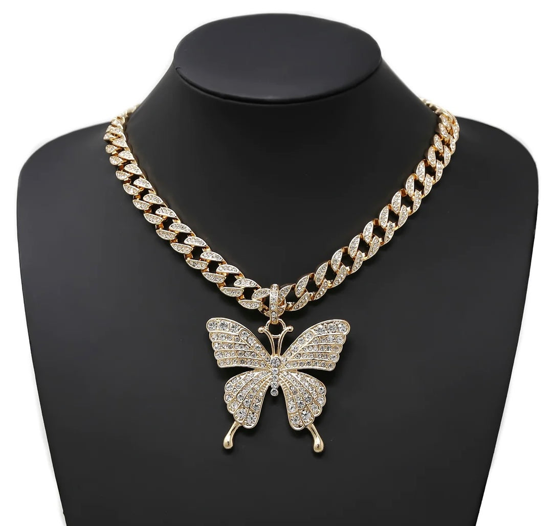 Bling Butterfly Necklace
