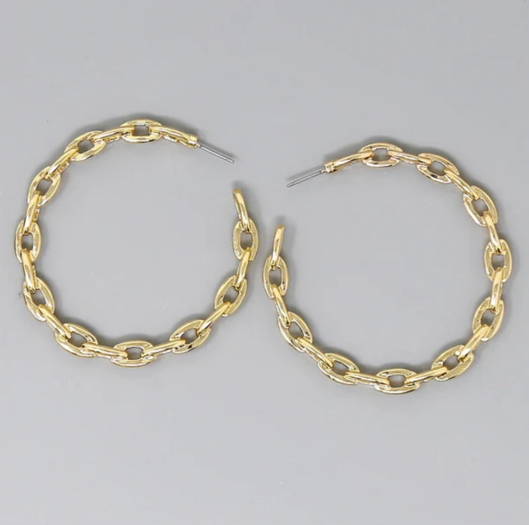 Chain Hoop Earrings