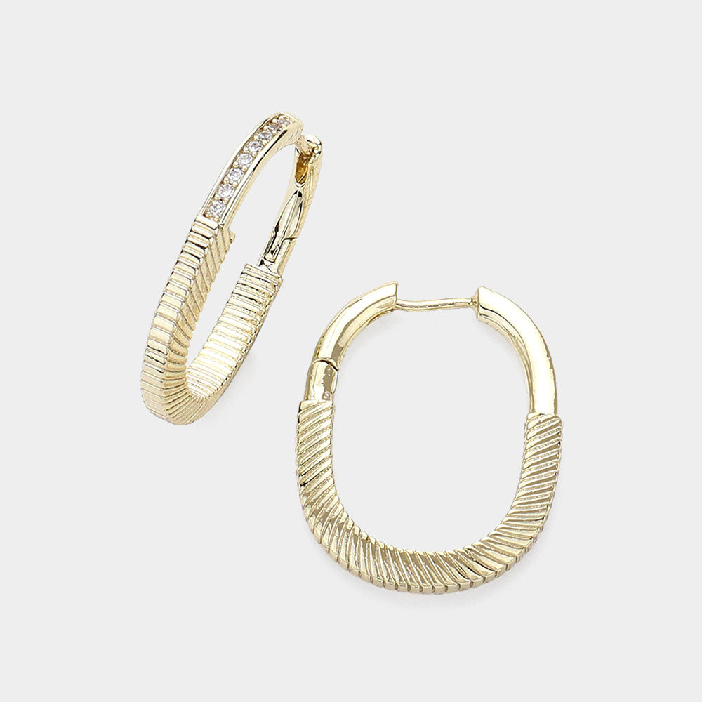 Lock Hoop Earrings
