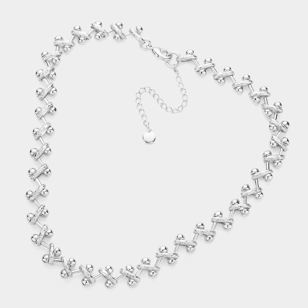 Zigzag Ball Necklace