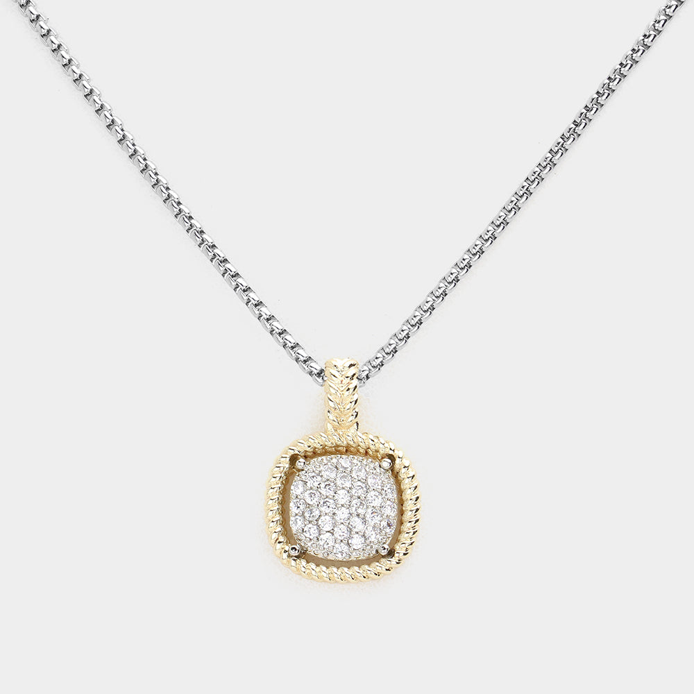 Two Tone Bling Necklace