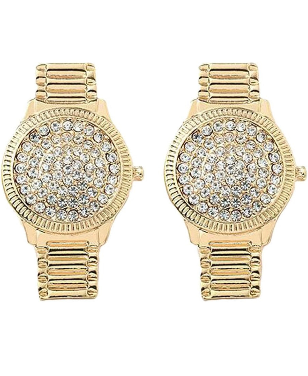 Bling Watch Earrings