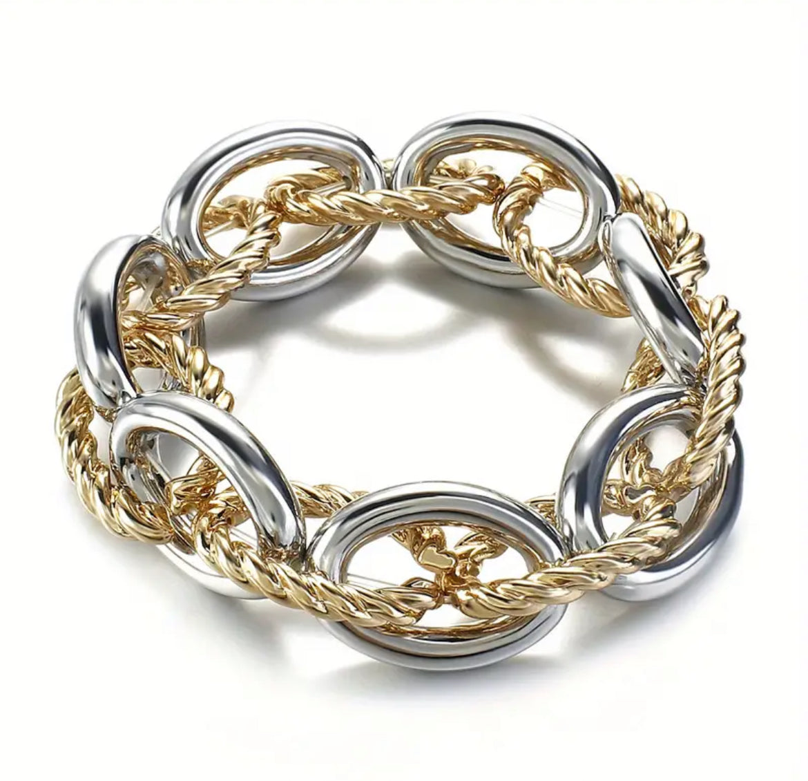 Two Tone Stretch Bracelet