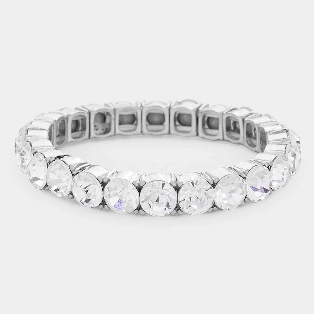 Round Stone Stretch Bracelet