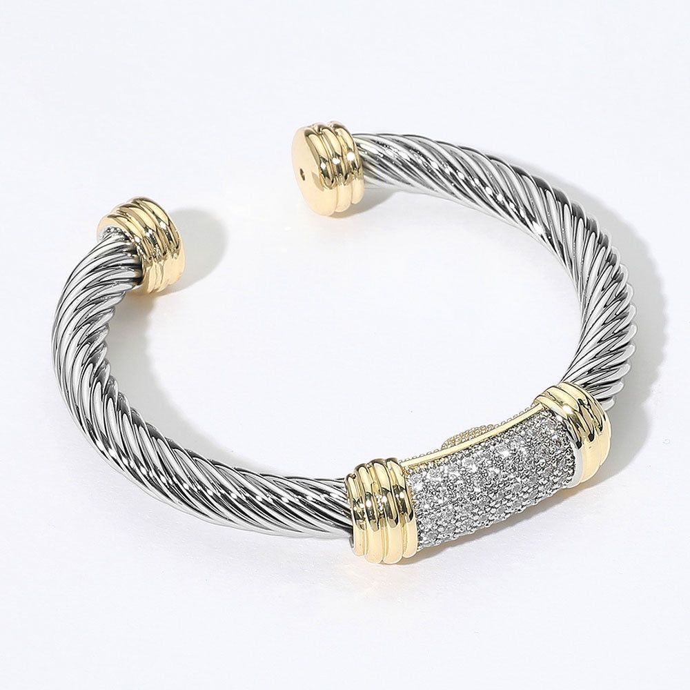 Two Tone Cuff Bracelet