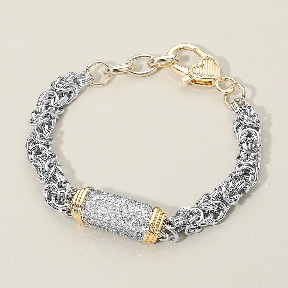 Two Tone Link Chain Bracelet