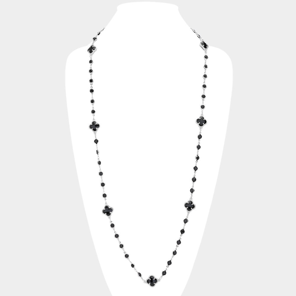 Quatrefoil Long Clover Necklace
