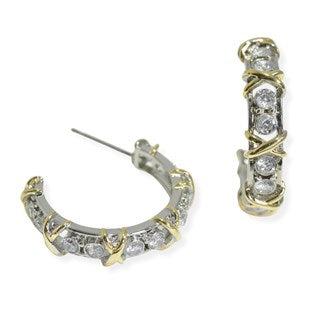 Two Tone X Earrings