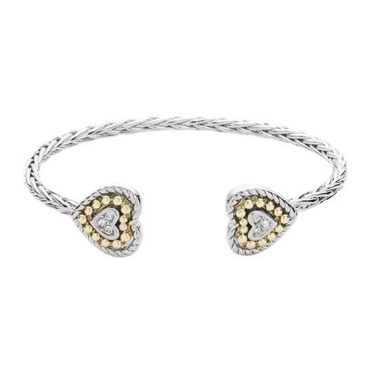 Double Heart Cuff Bracelet