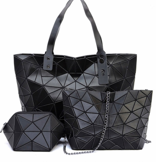 3-in-1 Geometric Style Handbag