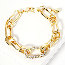 Oval Linked CZ Bracelet