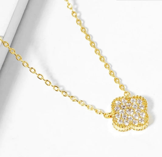 Clover Bling Necklace
