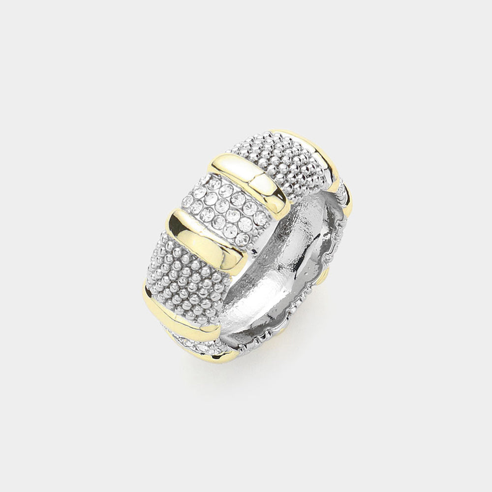 Two Tone Textured Ring