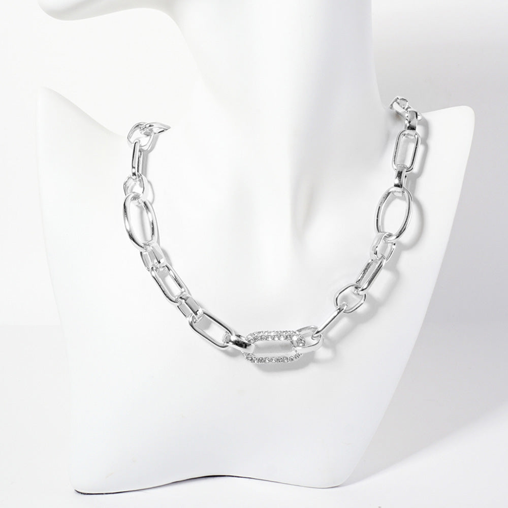 Oval Linked CZ Necklace