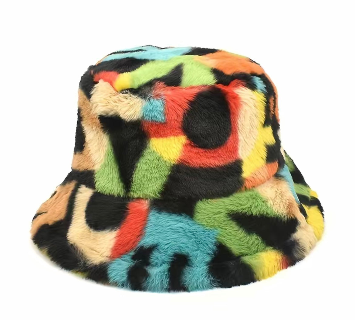 Colorful Bucket Hat and Wallet Set