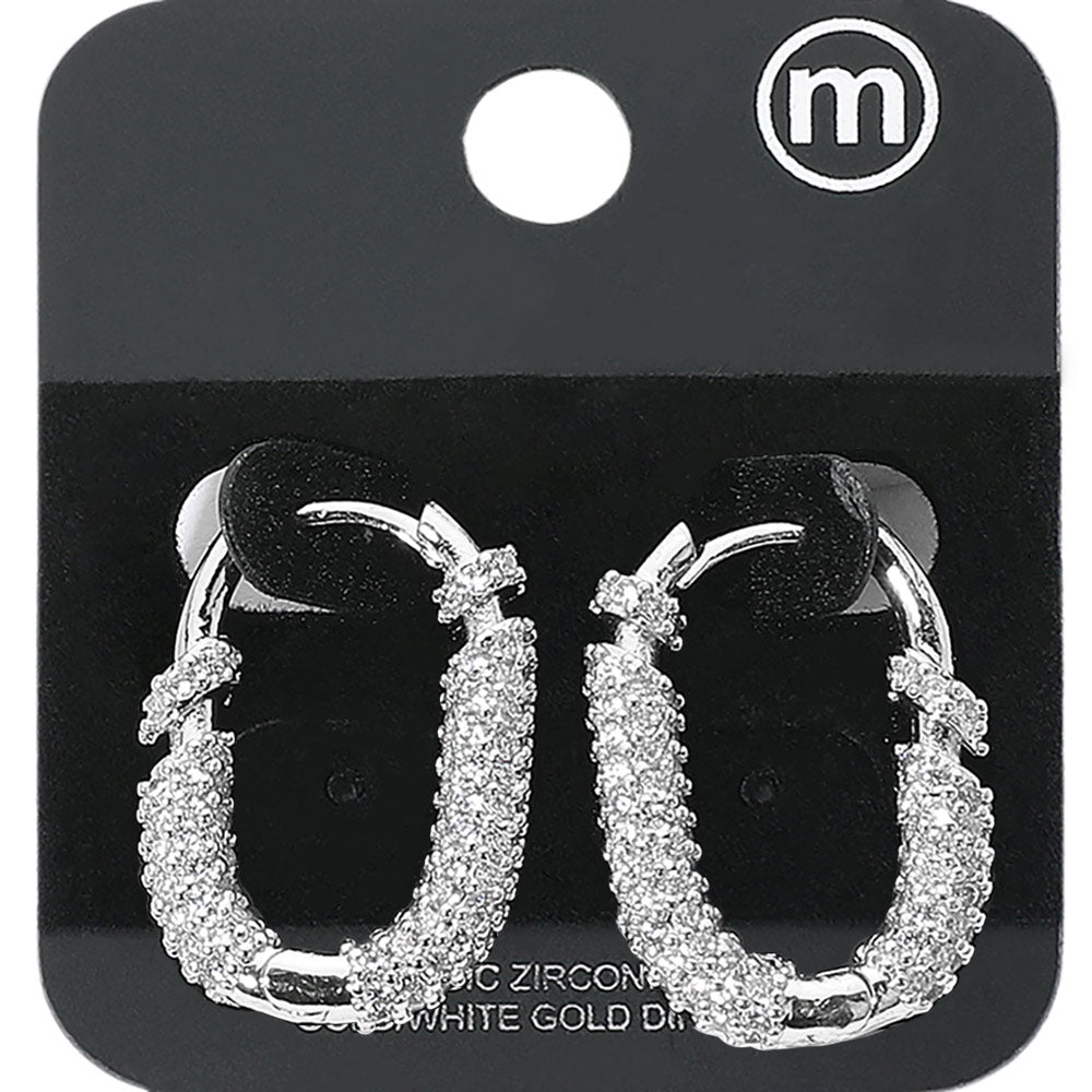 CZ Huggie Hoop Earring