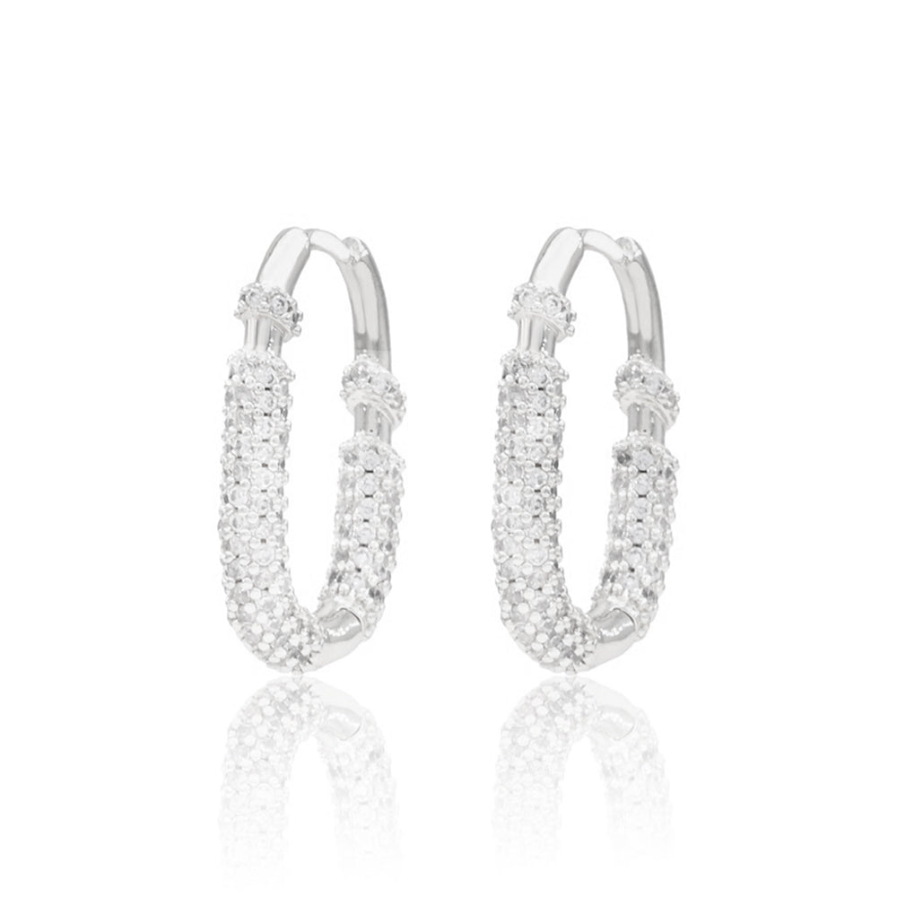 CZ Huggie Hoop Earring