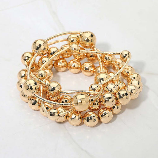 Ball Layered Stretch Bracelet