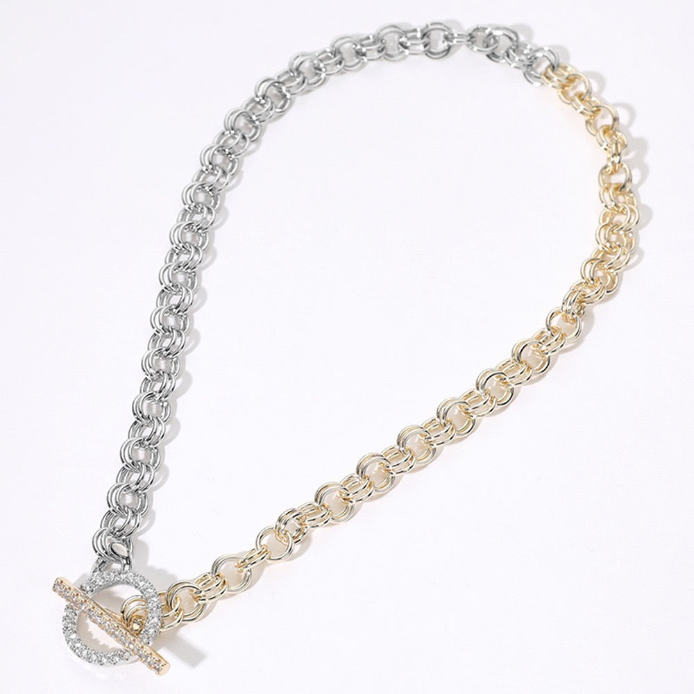 Two Tone Toggle Necklace