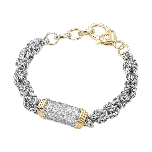 Two Tone Link Chain Bracelet