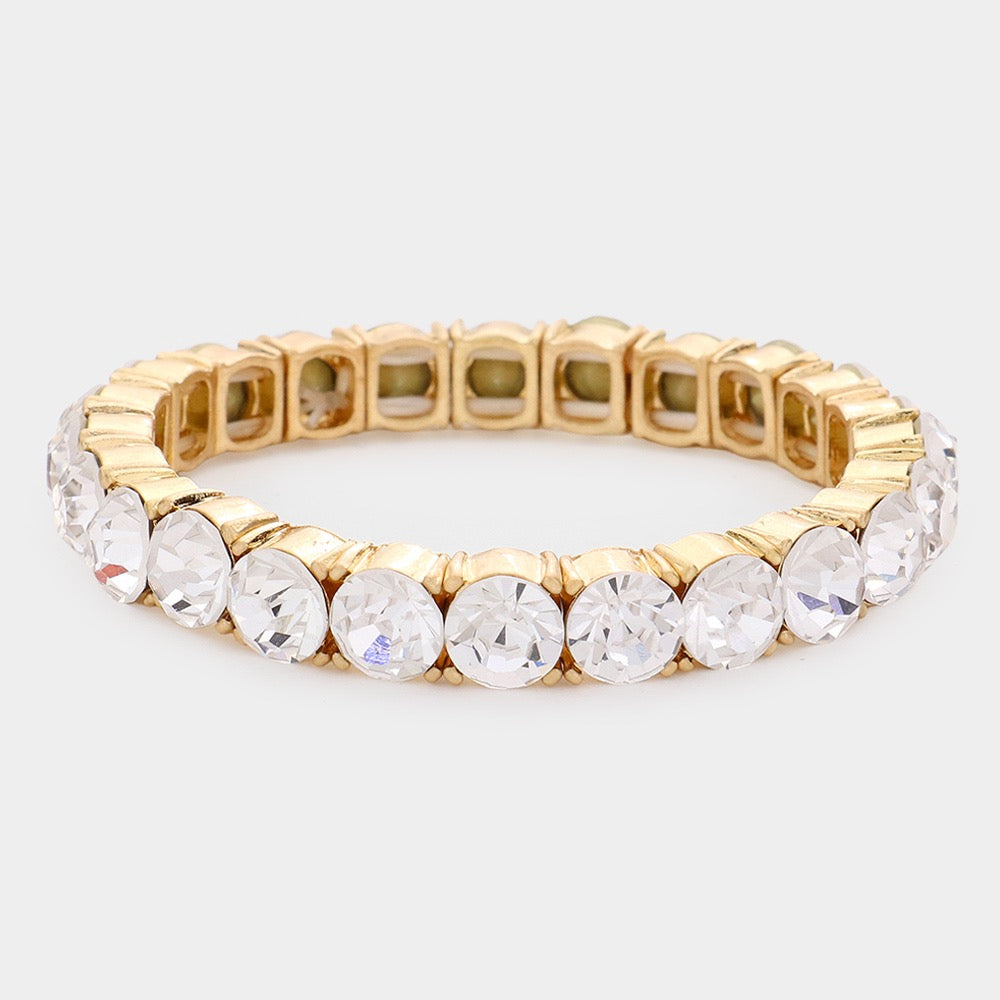 Round Stone Stretch Bracelet
