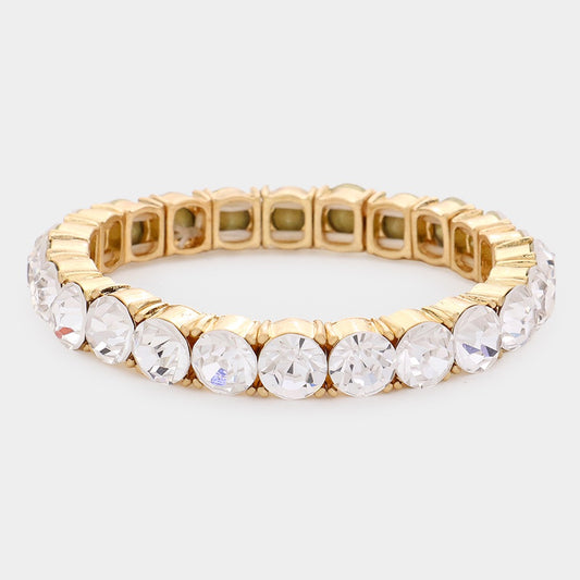 Round Stone Stretch Bracelet