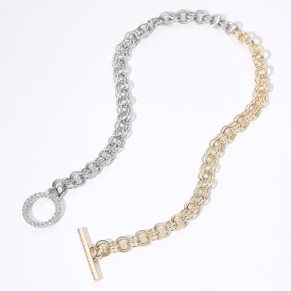 Two Tone Toggle Necklace