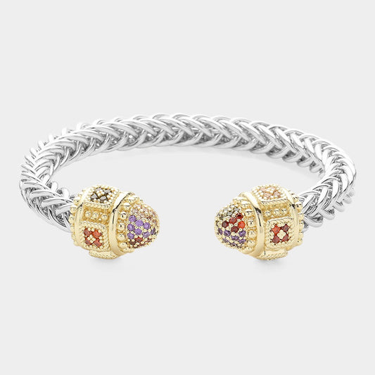 Multi Stone Cuff Bracelet